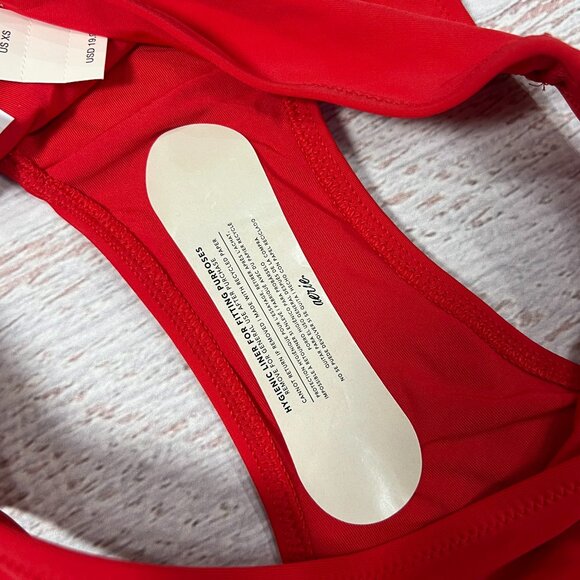 NEW Aerie Bikini Bottom Size XS Red Full Coverage Swimsuit NWT - Picture 7 of 7